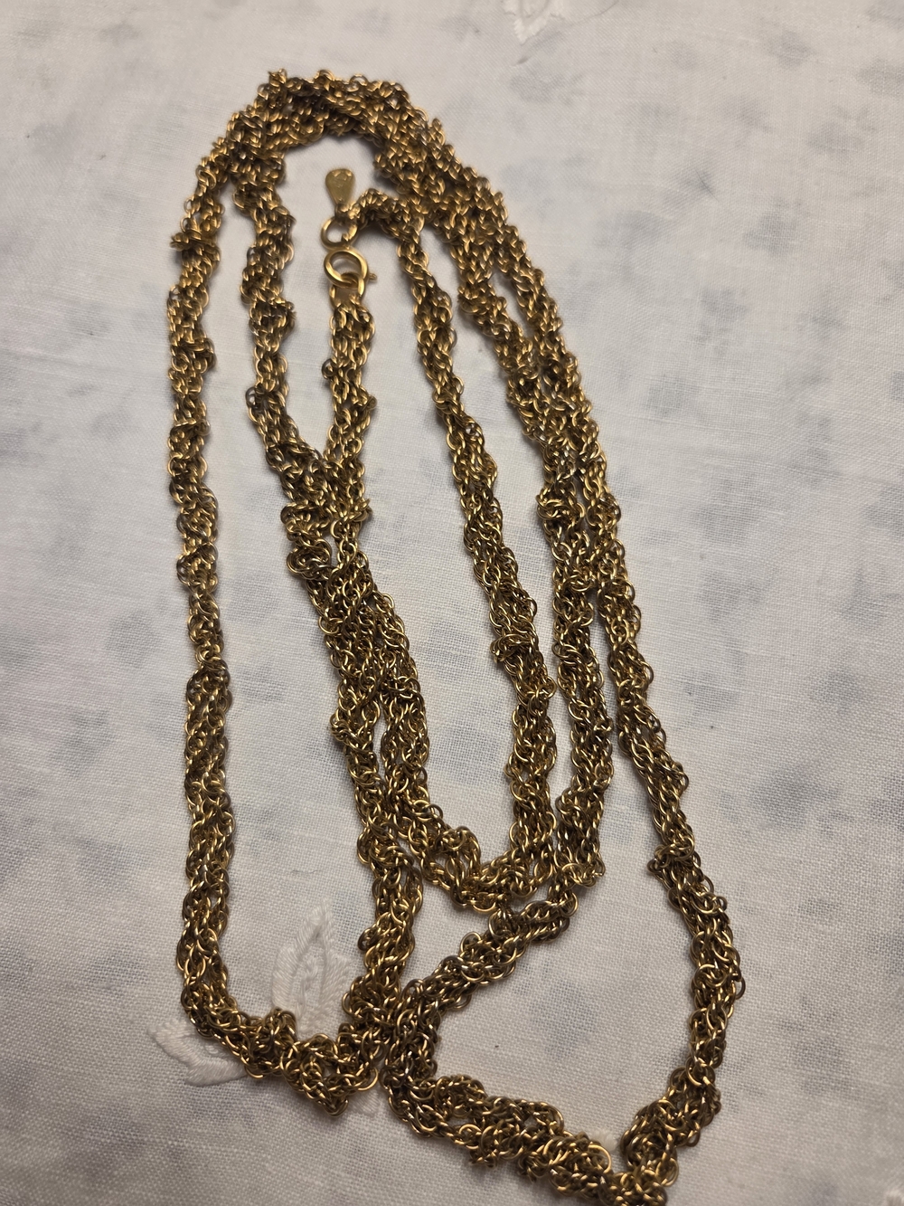 SHERMAN Vintage Gold Rope Chain Necklace